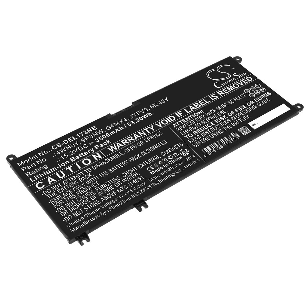 Batteri til Dell 4WN0Y,9P3NW,G4MX4,JYFV9,M245Y 3500 mAh