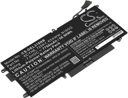 Batteri til Dell 6CYH6,725KY,K5XWW,N18GG 7750 mAh