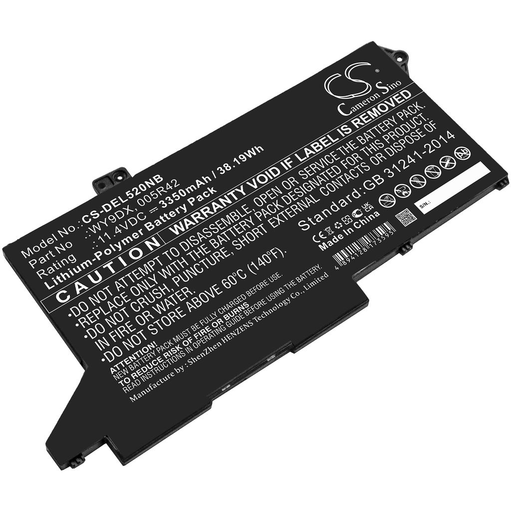 Batteri til Dell WY9DX,005R42 3350 mAh