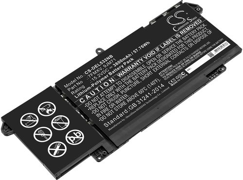 Batteri til Dell 7FMXV 3800 mAh
