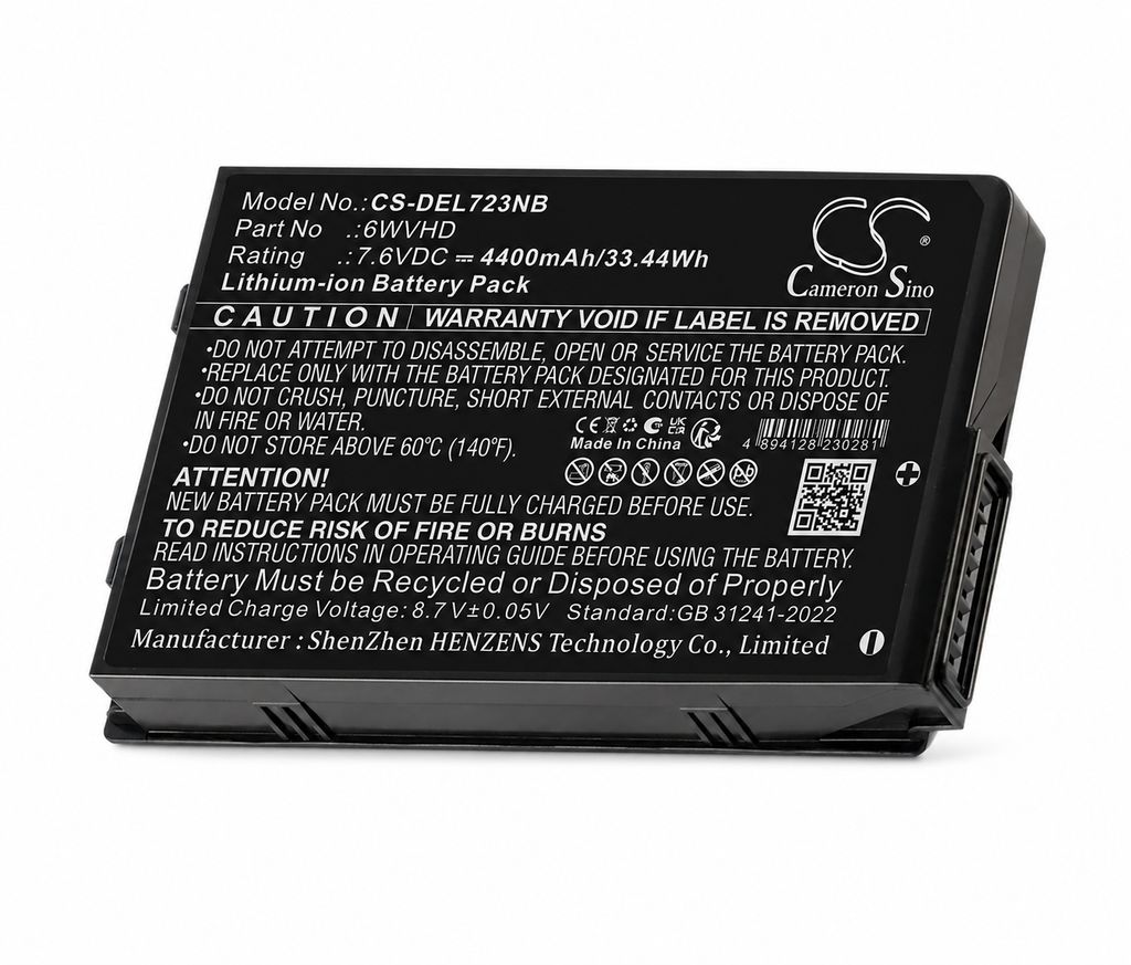 Batteri til DELL 0JM6CX, 0VDDJY,6WVHD, 451-BDDY, FNW8F, JM6CX, VDDJY 4400 mAh