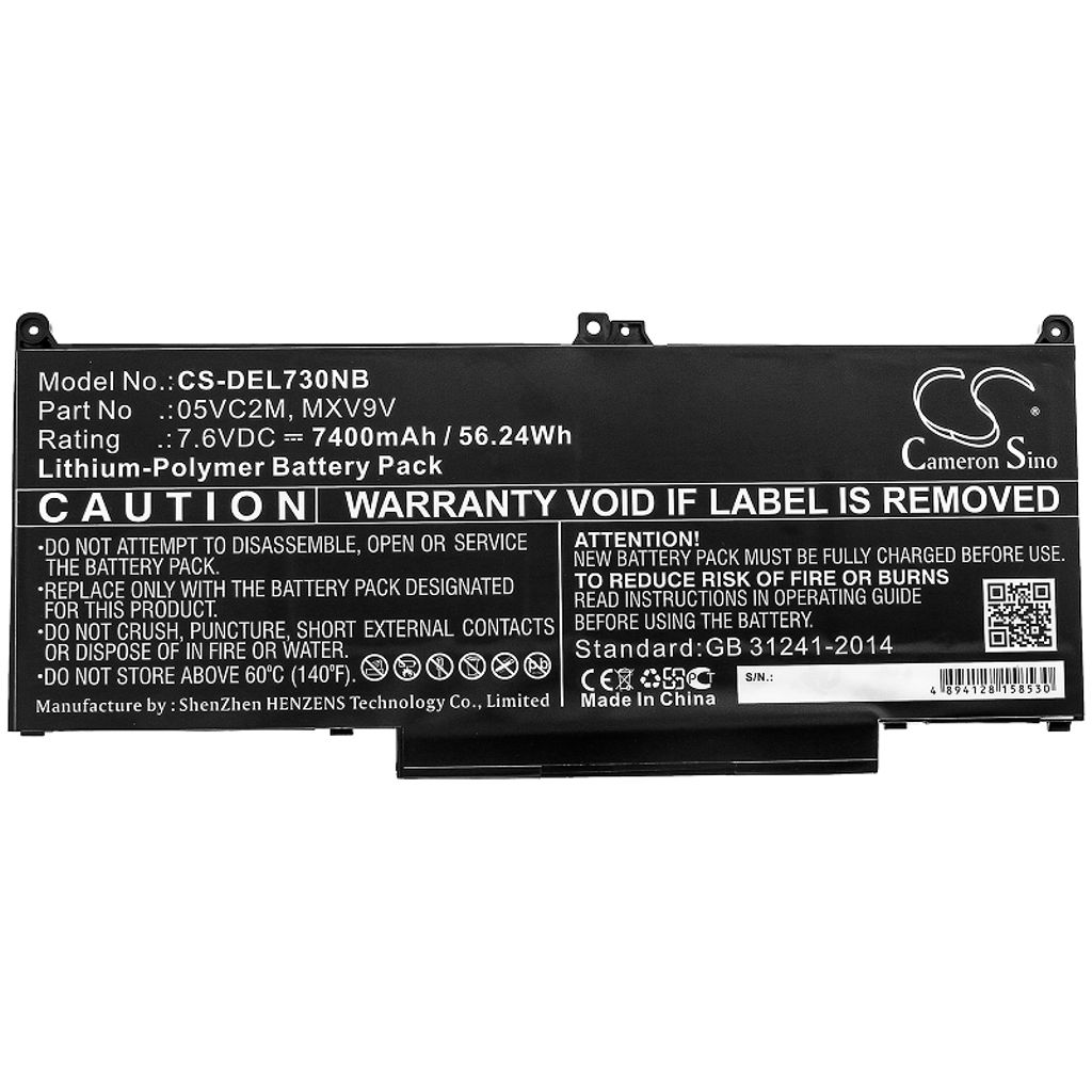 Batteri til Dell 05VC2M,MXV9V 7400 mAh