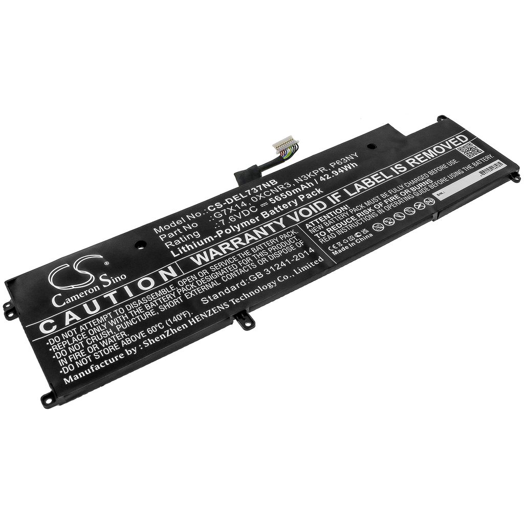 Batteri til Dell G7X14,0XCNR3,N3KPR,P63NY 5650 mAh