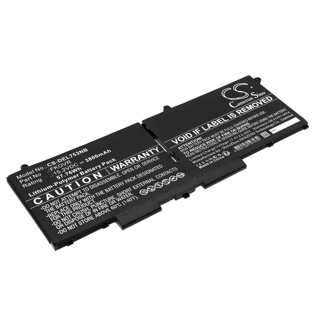 Batteri til Dell 8H6WD,8P81K,FK0VR,FKOVR 3800 mAh