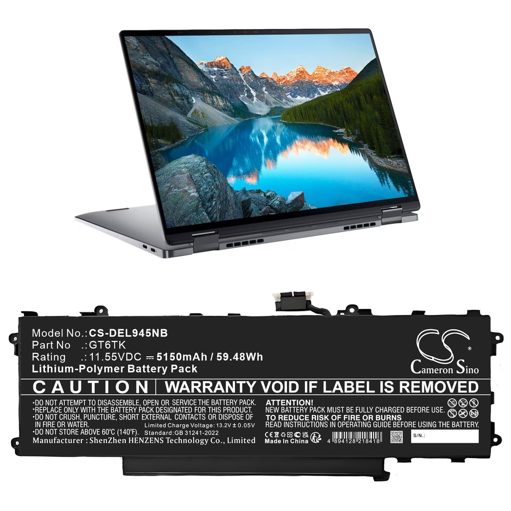 Batteri til Dell GT6TK,K2CPY 5150 mAh