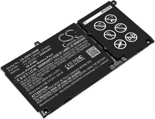 Batteri til Dell C5KG6,CF5RH,JK6Y6 3450 mAh
