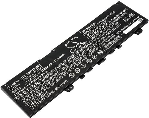 Batteri til Dell F62G0,F62GO,039DY5,0RPJC3,39DY5,P83G,P83G001,P87G001,RPJC3 3100 mAh