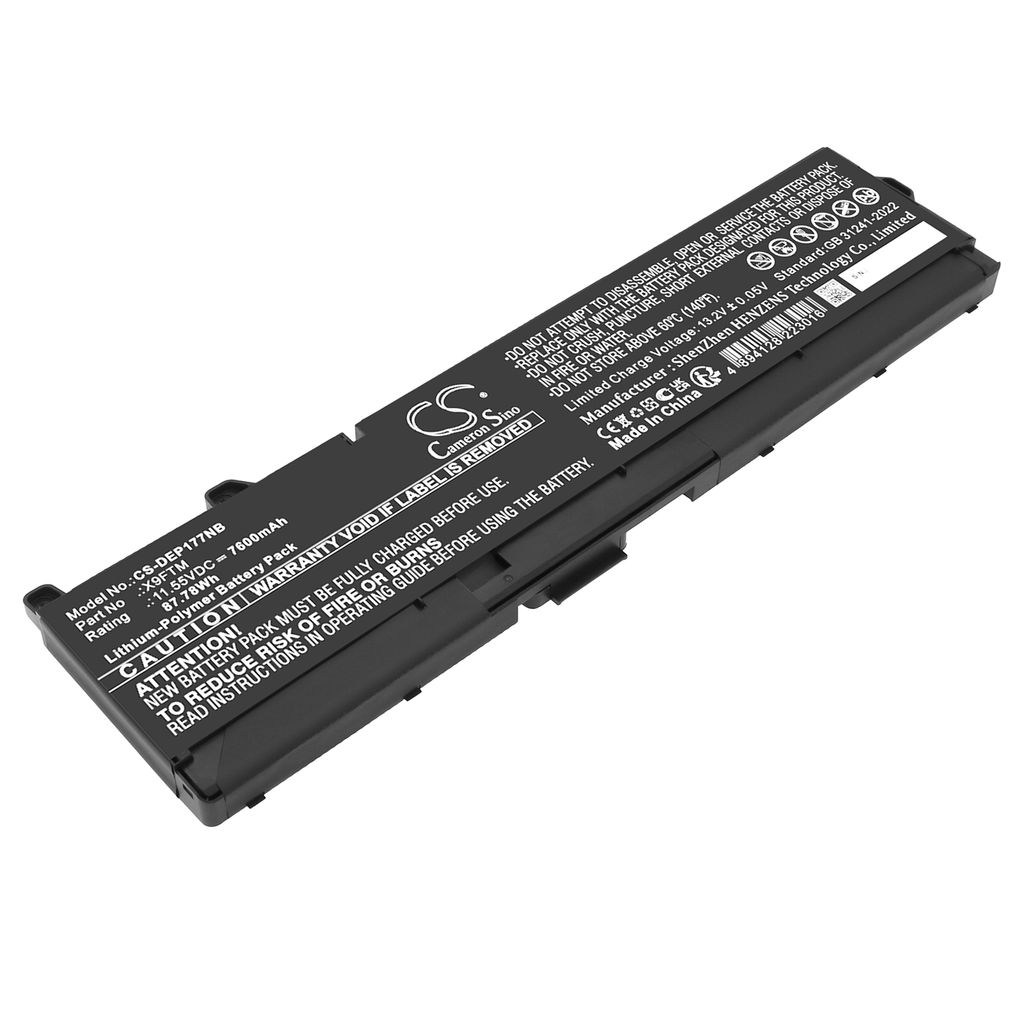 Batteri til Dell 5JMD8,965V4,X9FTM 7600 mAh