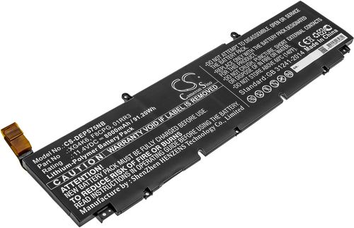 Batteri til Dell XG4K6,F8CPG,01RR3 8000 mAh