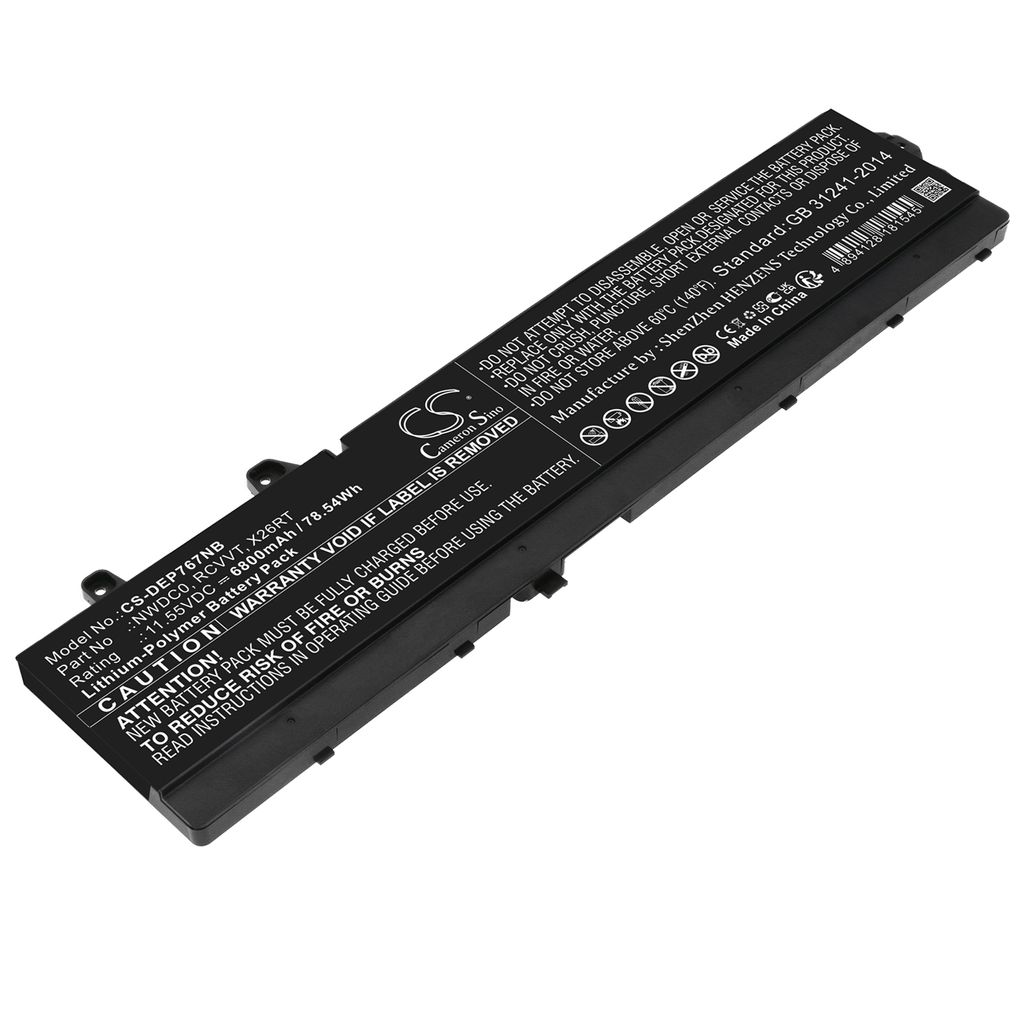 Batteri til Dell NWDC0,RCVVT,X26RT 6800 mAh