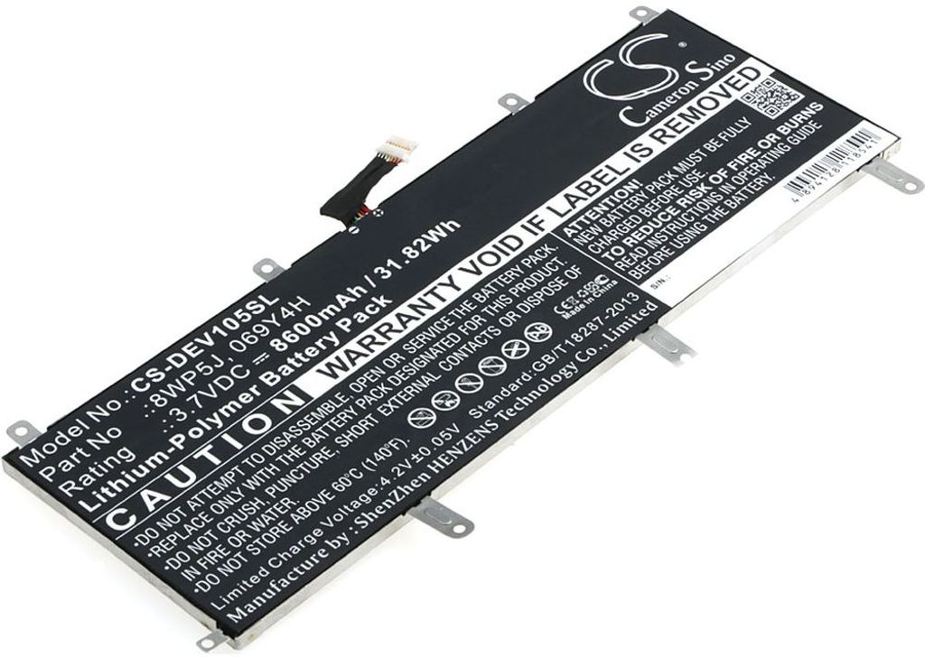 Batteri til Dell 8WP5J,069Y4H 8600 mAh