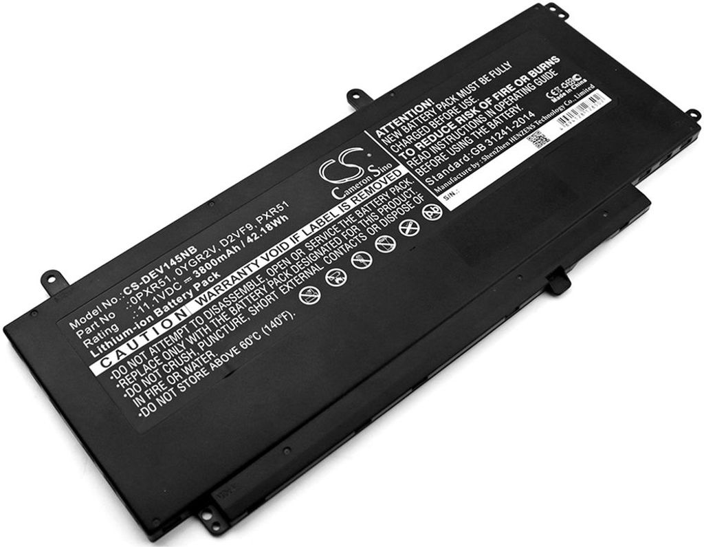 Batteri til Dell 0PXR51,0YGR2V,D2VF9,PXR51 3800 mAh