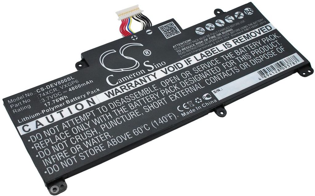 Batteri til Dell 74XCR,VXGP6 4800 mAh