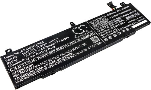 Batteri til Dell 04RRR3,TDW5P,4RRR3 4900 mAh