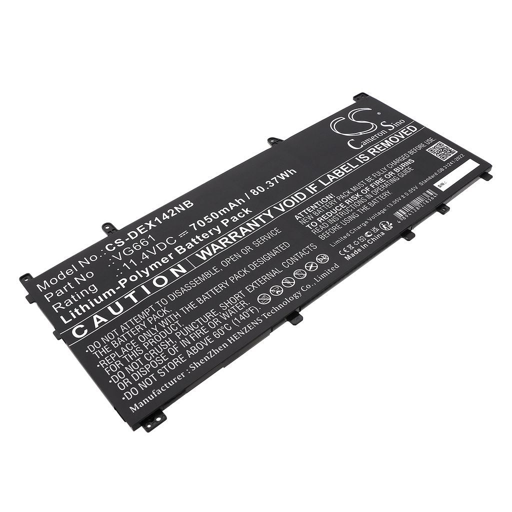 Batteri til Dell V4N84,VG661 7050 mAh