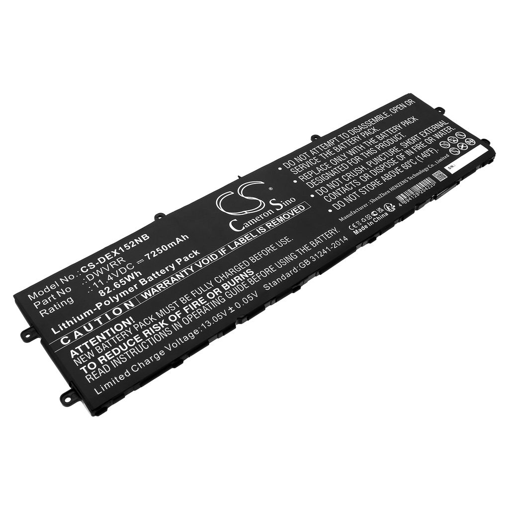 Batteri til Dell DWVRR,NR6MH 7250 mAh
