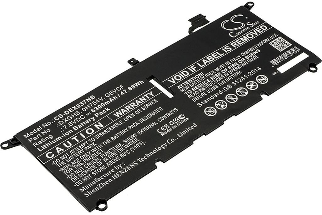 Batteri til Dell DXGH8,0H754V,G8VCF 6300 mAh