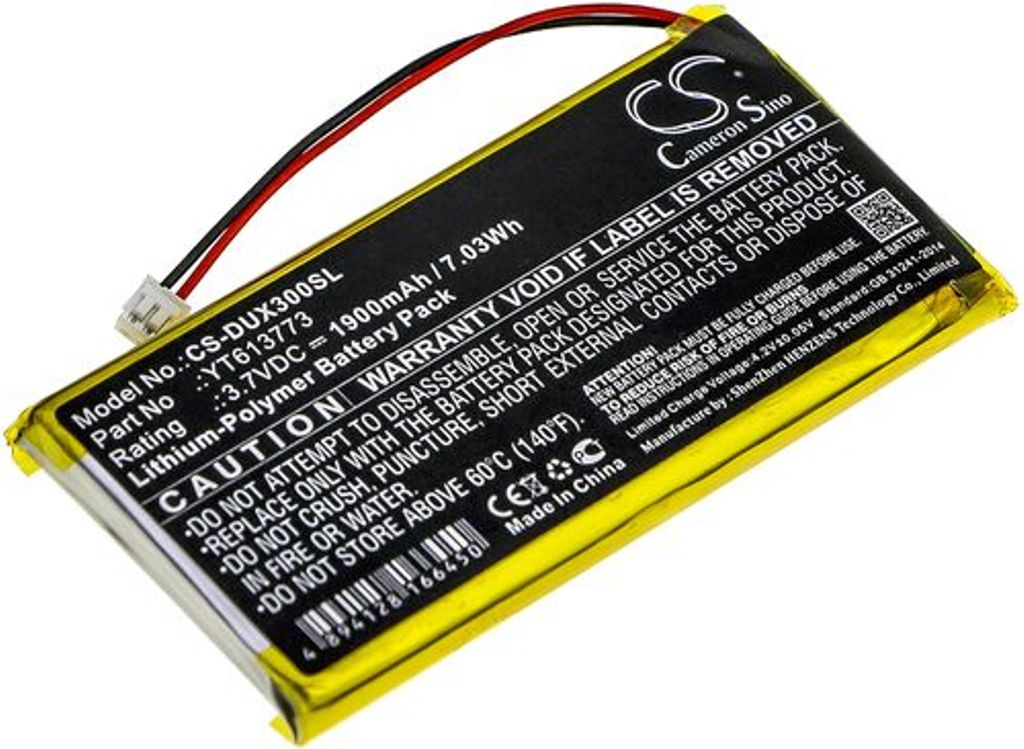 Batteri til XDUOO YT613773 1900 mAh