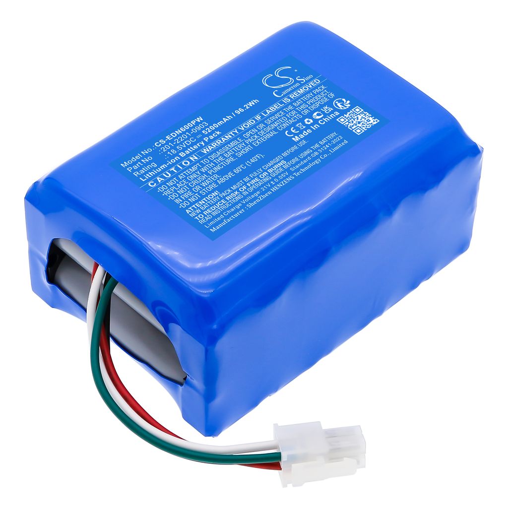 Batteri til Ecovacs 201-2201-0903,201-2325-010,201-2325-0104,201-2452-0015,201-2452-0016,S21-Li-185-5800,S26-LI-180-4000 5200 mAh
