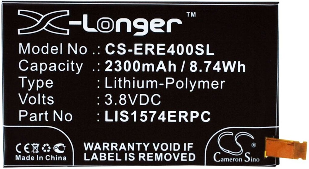 Batteri til Sony Ericsson LIS1574ERPC,1288-1798 2300 mAh
