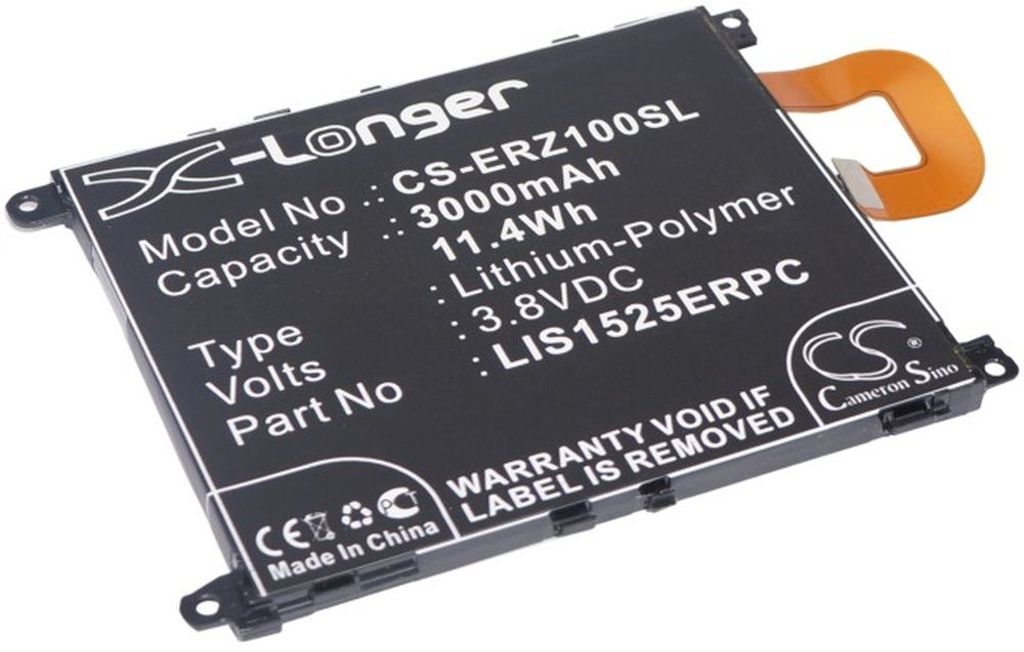 Batteri til Sony Ericsson LIS1525ERPC,AGPB011-A001,1588-4170 3000 mAh