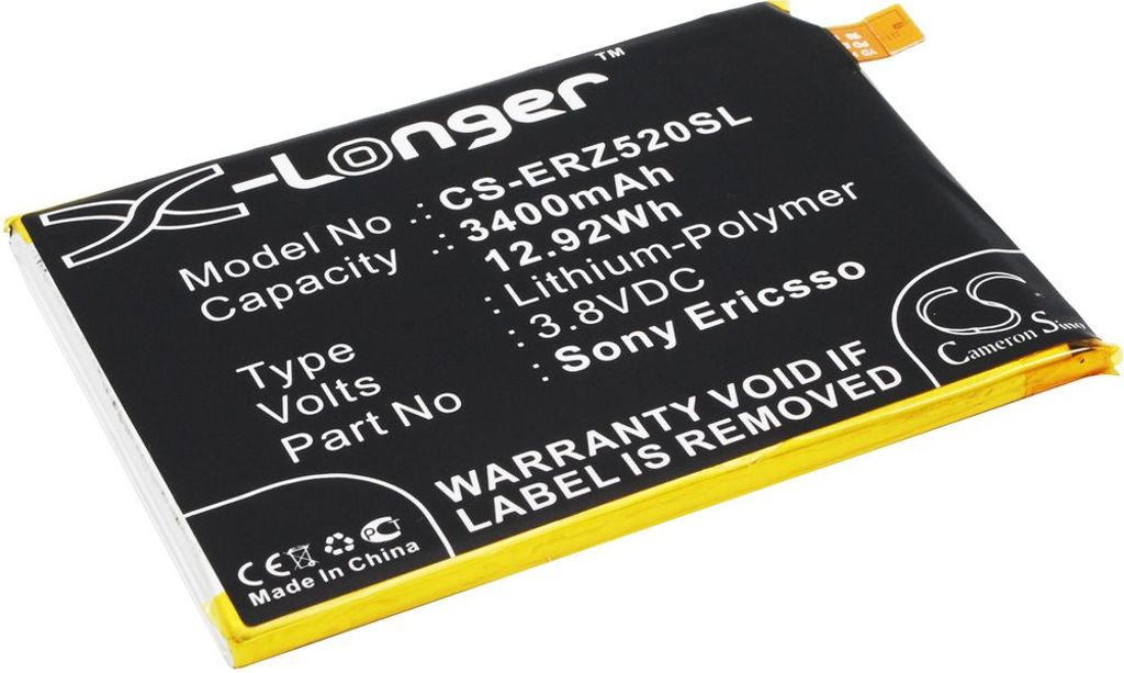 Batteri til Sony LIS1605ERPC,1296-2635 3400 mAh