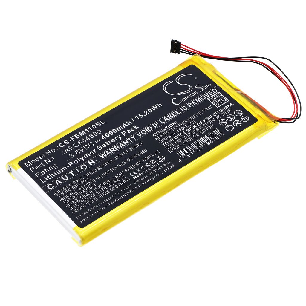 Batteri til Fiio AEC644690 4000 mAh