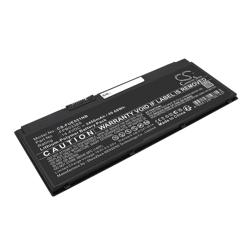 Batteri til Fujitsu CP721834-01,CP734928-01,FMVNBP247,FMVNBP248,FPB0338S,FPBO338S,FPCBP531,FPCBP531AP,PFB0338S 3450 mAh