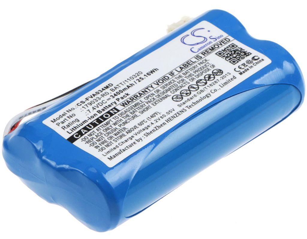 Batteri til Fresenius 179033-R0,BATT/110320,MB1790,MB1790-O,179033-R2,88888749,179033,110320-O 3400 mAh