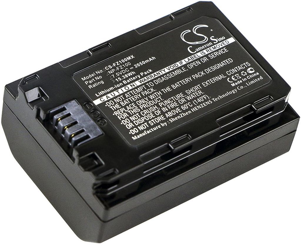 Batteri til Sony NP-FZ100 (2050mAh)