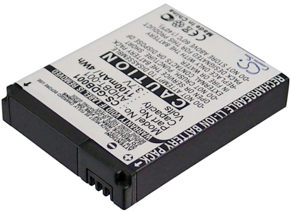 Batteri til GoPro AHDBT-001,ABPAK-001,AHDBT-002 (1100mAh)