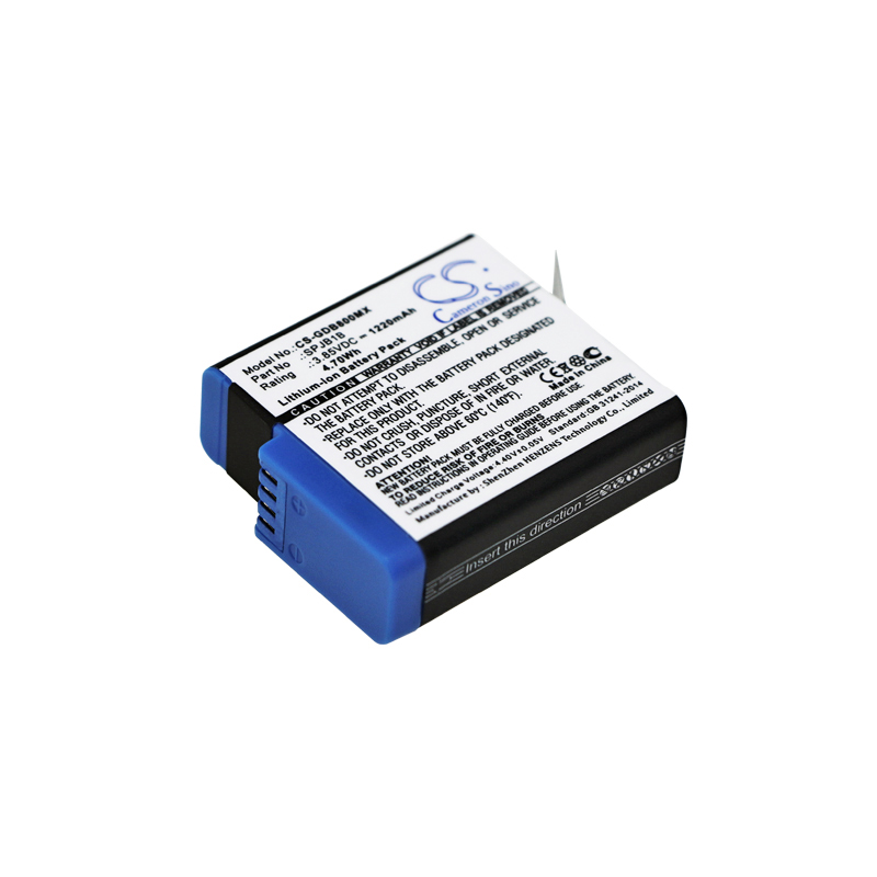 Batteri til GoPro SPJB1B,601-27537-000,AHDBT-801,601-10197-00 (1220mAh)