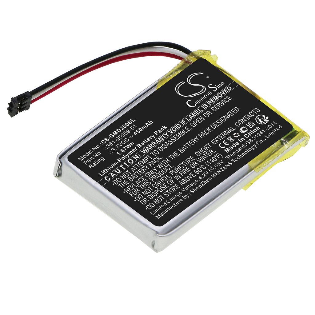 Batteri til Garmin 361-00069-01,010-11925-00 450 mAh