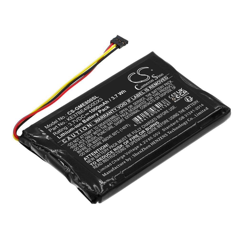 Batteri til Garmin KE37BE49D0DX3 1000 mAh