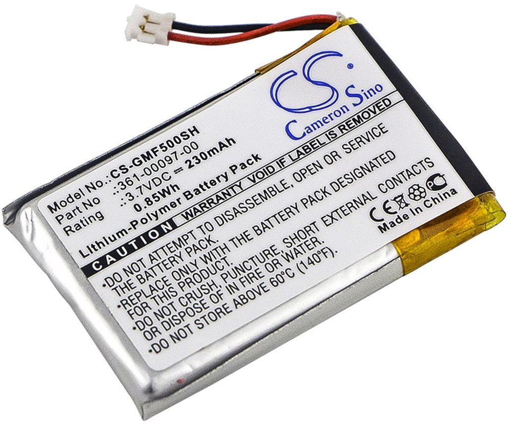 Batteri til Garmin 361-00097-00 230 mAh