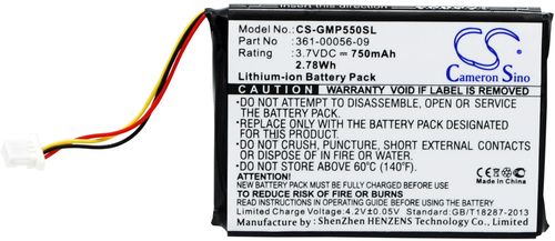 Batteri til Garmin 361-00056-07,361-00056-09,361-00056-15 750 mAh