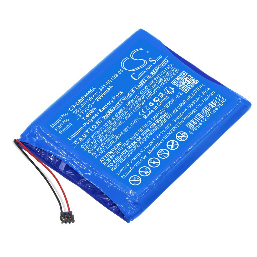 Batteri til Garmin 361-00109-00,361-00109-05 2000 mAh