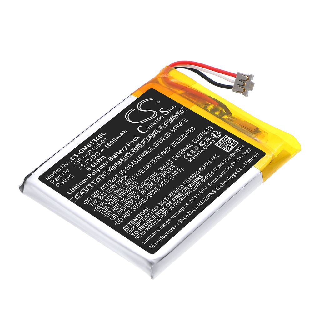 Batteri til Garmin 361-00135-01 1800 mAh