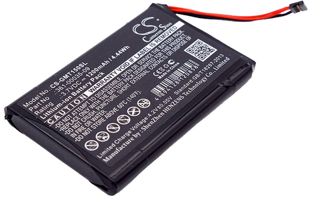 Batteri til Garmin 361-00035-09,010-11828-40,351-00035-09 1200 mAh