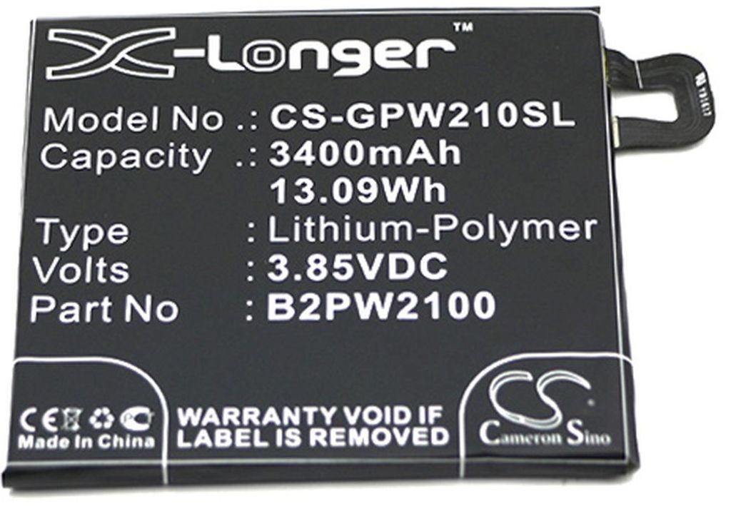 Batteri til Google B2PW2100,35H00263-00M 3400 mAh