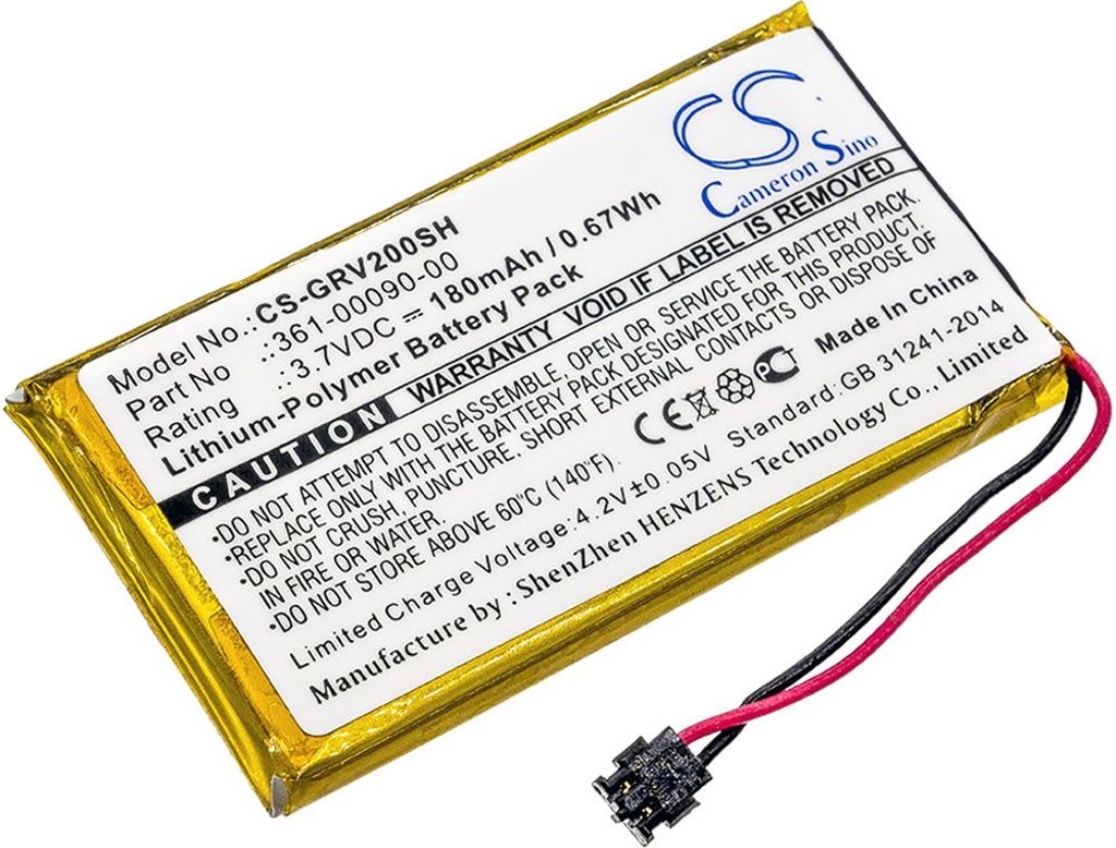 Batteri til Garmin 361-00090-00 180 mAh