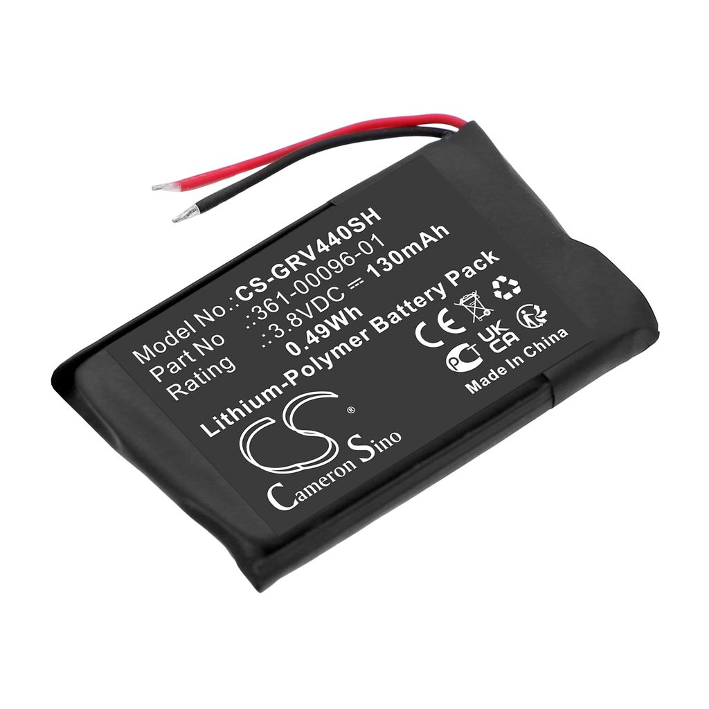 Batteri til Garmin 361-00096-01 130 mAh