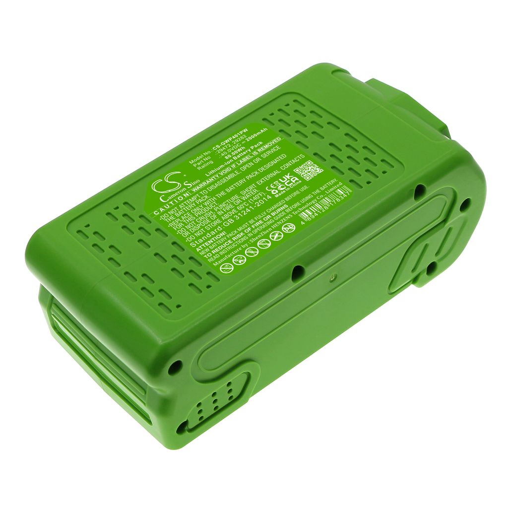 Batteri til GreenWorks 20202,22262,24252,25312,29252,29302,29462,29472,29717,29727,G-MAX 4 AH Li-Ion 2000 mAh