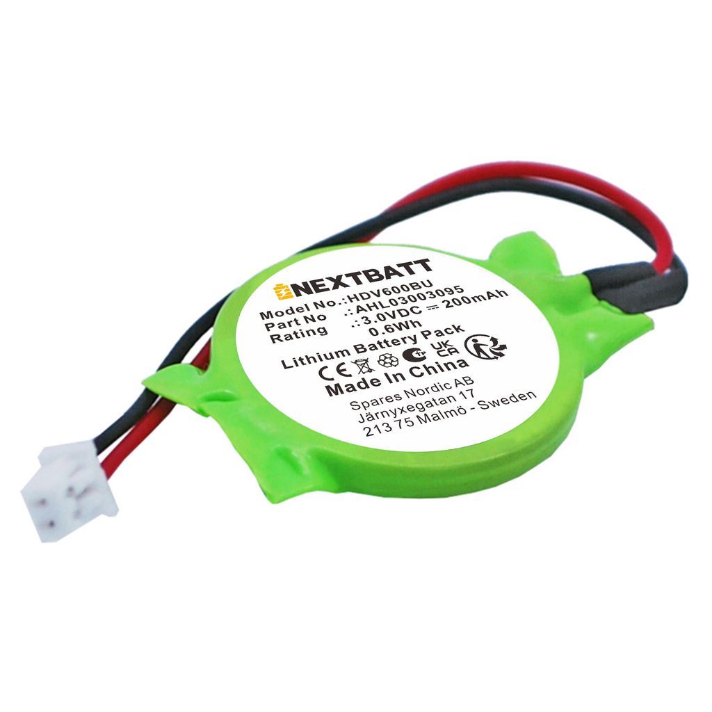 Batteri til HP AHL03003095,CR2032-2E31R,AHL03002111,CR2032-2E31R+,CR2032-TPX 200 mAh