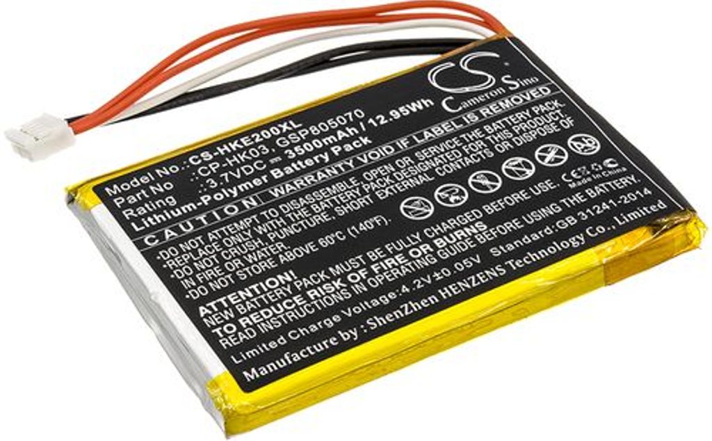 Batteri til Harman/Kardon CP-HK03,GSP805070 3500 mAh