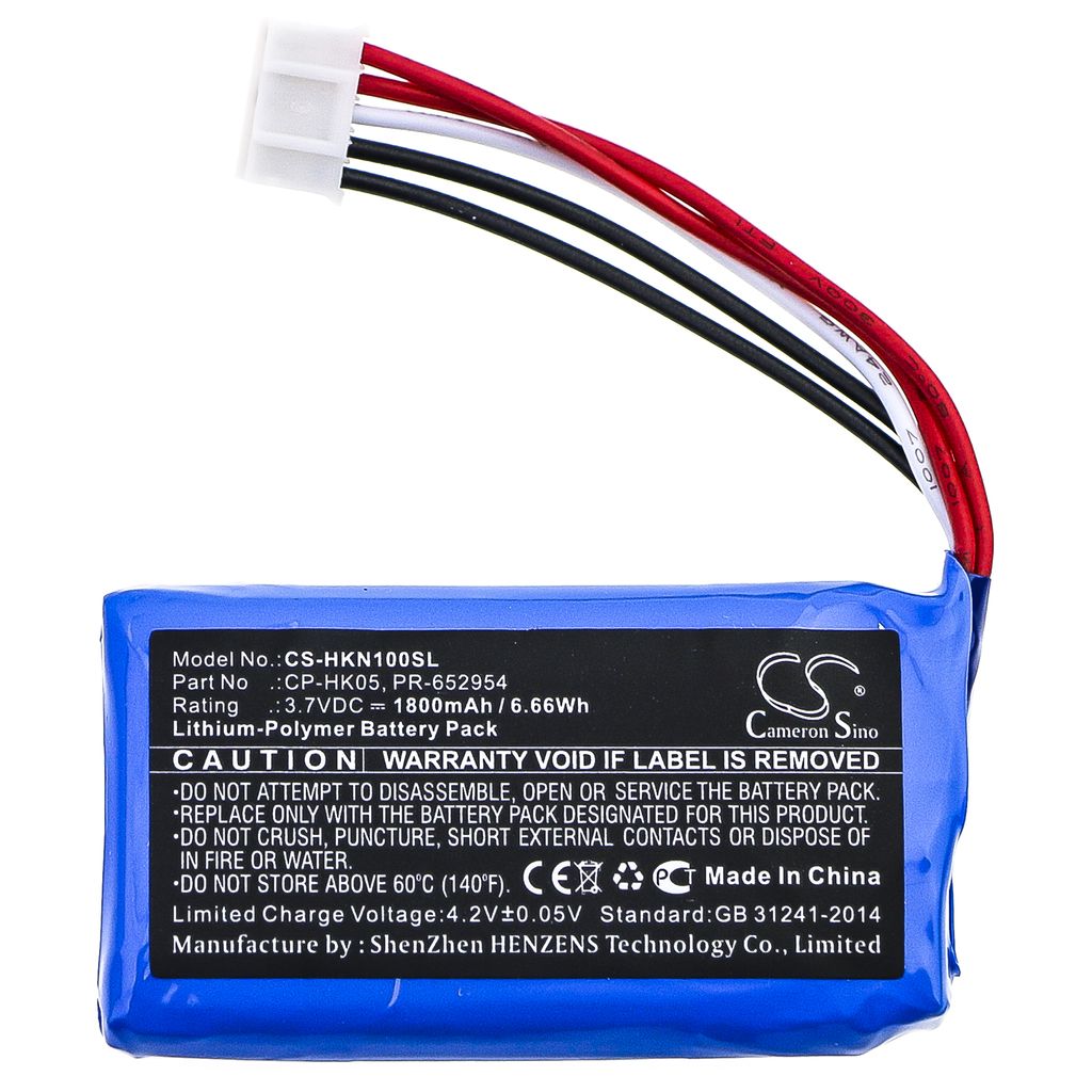 Batteri til Harman/Kardon CP-HK05,PR-652954 1800 mAh
