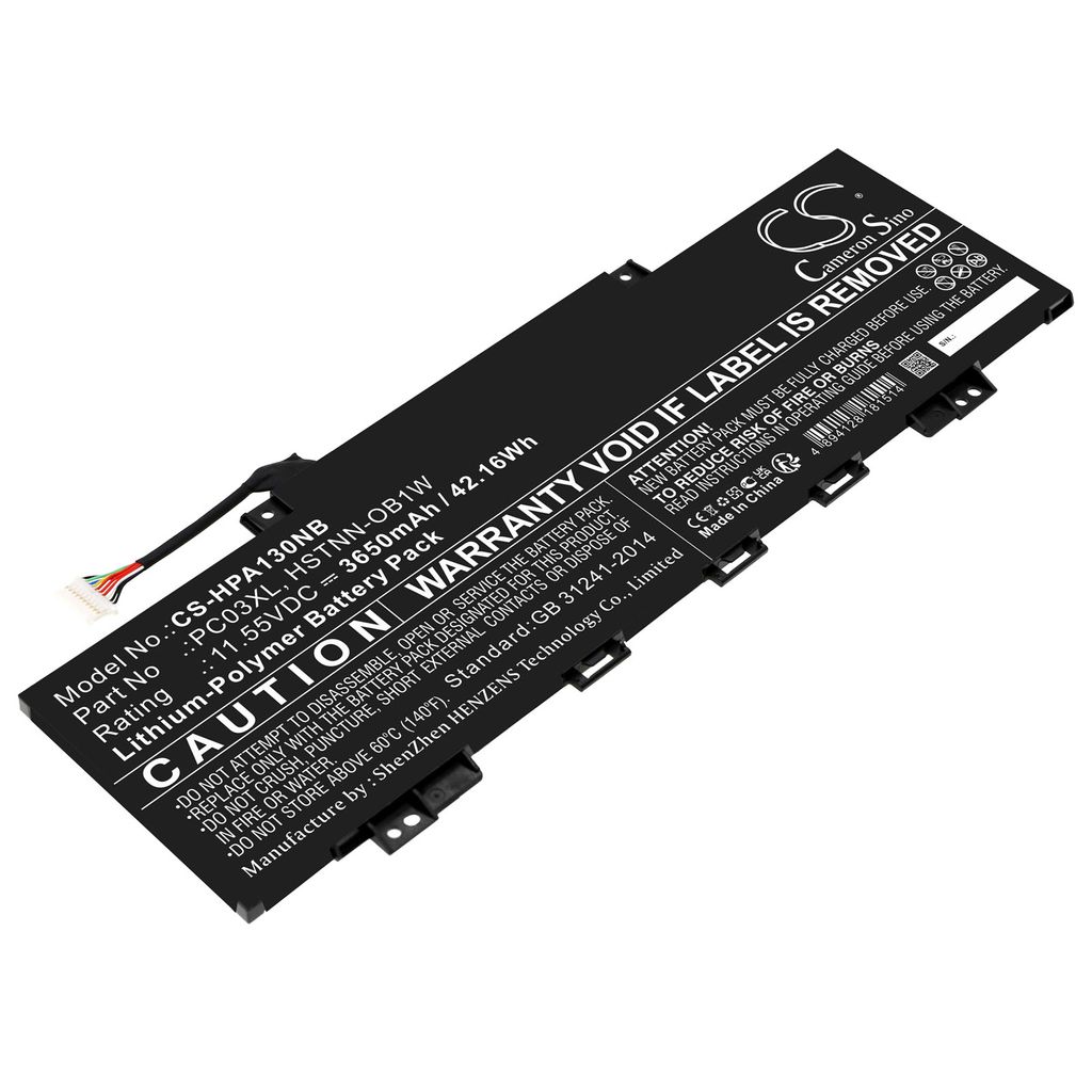 Batteri til HP PC03XL,HSTNN-OB1W,M24421-271,M24421-AC1,M24648-005,PC03043XL,TPN-DB0E 3650 mAh