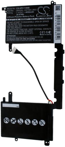 Batteri til HP SK02XL,HSTNN-LB6G,756186-421,756416-001,FF162 4050 mAh
