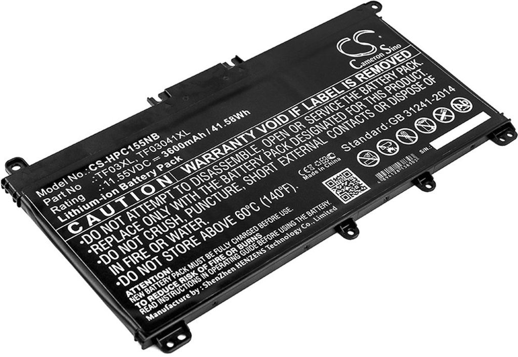 Batteri til HP TF03XL,TF03041XL,HSTNN-LB7X,HSTNN-UB7J,920046-121,920046-421,920046-541,920070-855,820070-855,920070 3600 mAh
