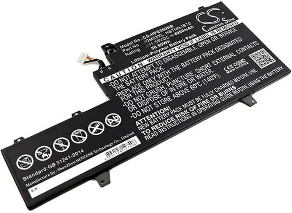 Batteri til HP OM03XL,HSTNN-IB70,863167-171,863280-855,HSN-I04C,0M03XL,1GY29PA,1GY30PA,1GY31PA,863167-1B1,863176--1 4900 mAh